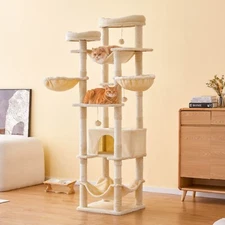 77" Multi-level Cat Tree Tower Activity Center Large Playing House Condo Rest