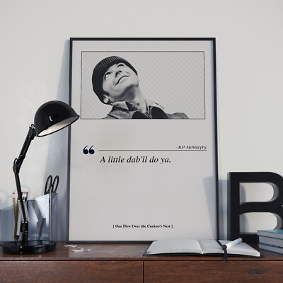 One Flew Over the Cuckoo's Nest Movie Poster Print, Movie Quote - Unframed