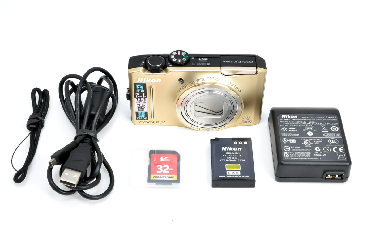Nikon COOLPIX S8100 12.1MP Digital Camera 10x Zoom Gold w Nikon COOLPIX S8100 12.1MP Digital Camera 10x Zoom Gold w