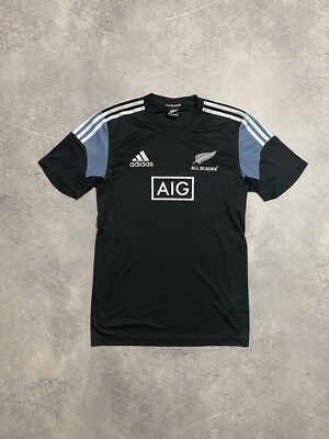 Adidas New Zealand 2014 All Blacks Training Rugby Shirt Men's M | eBay