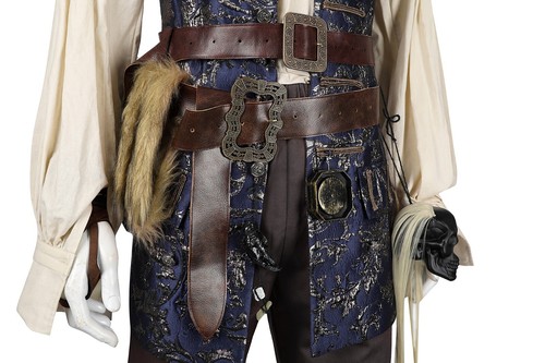 Pirates of the Caribbean Jack Sparrow Cosplay Kostüm Perücke Schuhe Hut - Bild 10 von 31