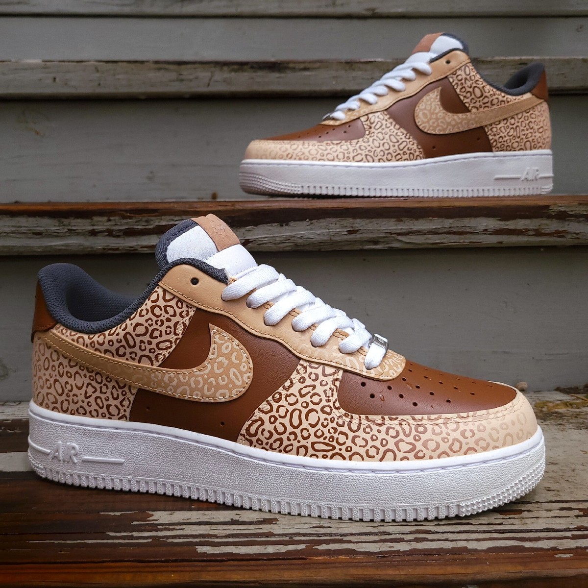 Nike Air Force Low Cheetah Leopard Print Custom Men's Sneakers