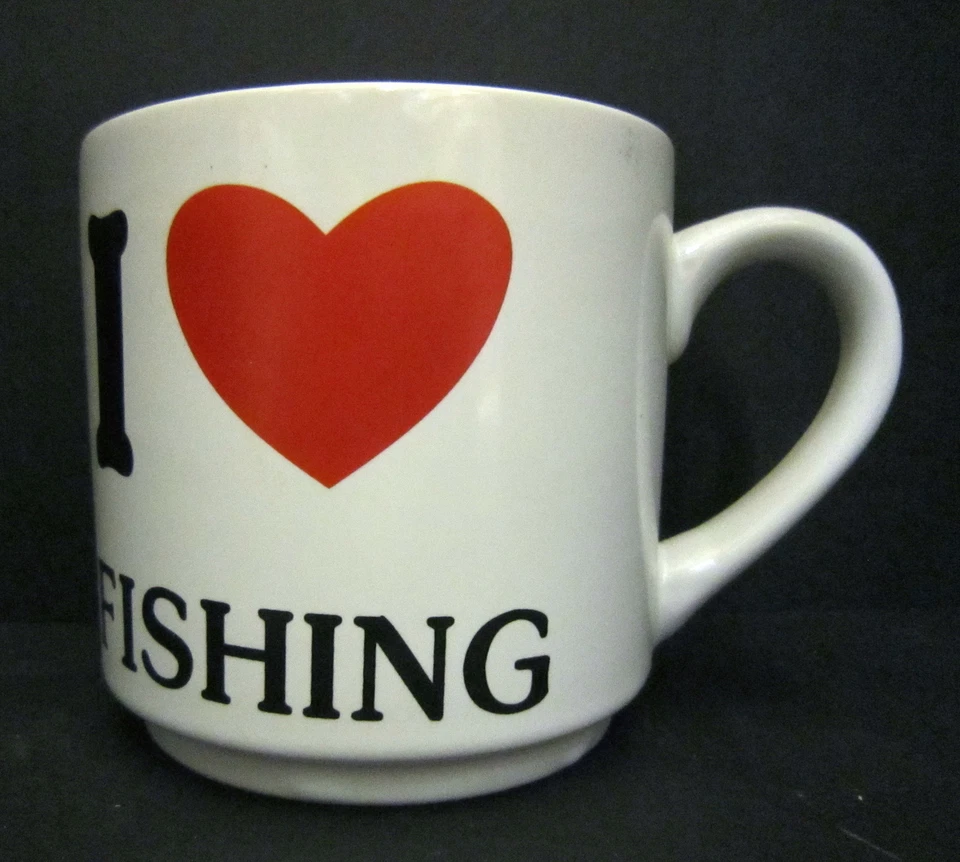 virtually a Pint Pot Or Mug I Love Fishing Stoneware