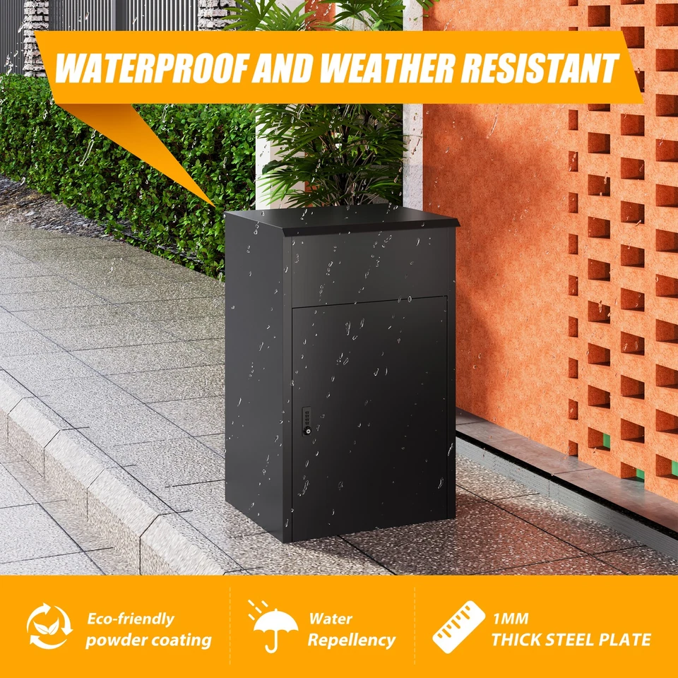Secure Parcel Drop Box-Extra Large, Weatherproof Steel with Code Lock Easy Setup - Image 4 of 4