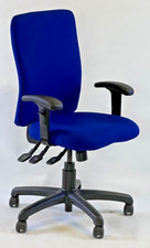 Albion Chairs Uni67A managers/task/operator office chairs in Camira blue fabric