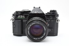     Near MINT  Canon AE-1 Program Black Film Camera New FD 50mm f1.4 Lens Japan