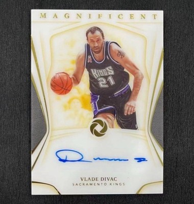 Vlade Divac 2019-20 Panini Opulence - Magnificent Autographs 07/10 On Card