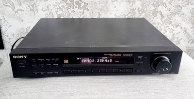 SONY ST-S590 ES AM FM Stereo Radio Tuner schwarz Seiten Blenden Rarität