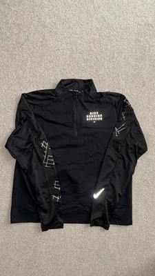Nike Running Division Laufshirt Langarm Schwarz Größe M Neu