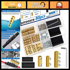80Pcs Wire Connectors 6/8/10 Gauge with Heat Shrink Tubes Wrench - Quick Splic