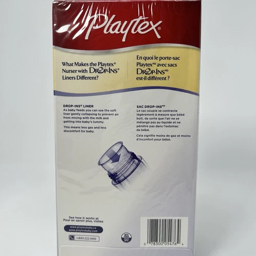 Playtex Baby Bottle Drop-Ins Nurser Plastic Liners 8oz -10oz 50 Count Sealed NEW - Picture 6 of 10