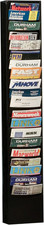 400-08 Black Cold Rolled Steel 20 Contour Pocket Vertical Literature Rack, 9-3/4
