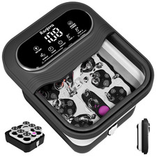 Collapsible Foot Spa Electric Rotary Massage, Foot Bath with Heat, Bubble,Temp C