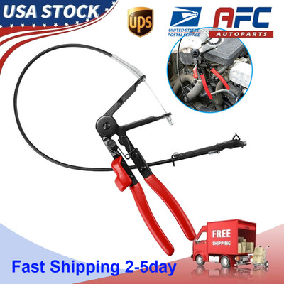 2FT Flexible Wire Long Reach Hose Clamp Pliers Fuel Oil Water Hose Auto Tool US