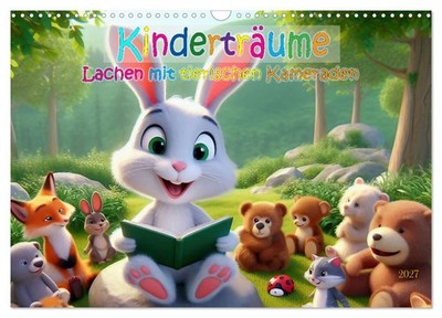 Kinderträume - Lachen mit tierischen Kameraden (Wandkalender 2027 DIN A3 quer), 