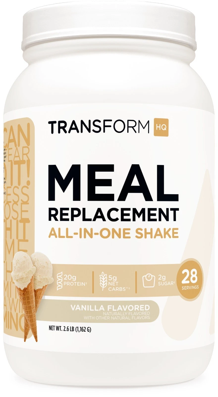 TransformHQ Meal Replacement Shake Powder (Vanilla) Bottle