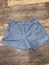 Polo Ralph Lauren Cotton Chambray Paperbag Shorts Size 16 Girls