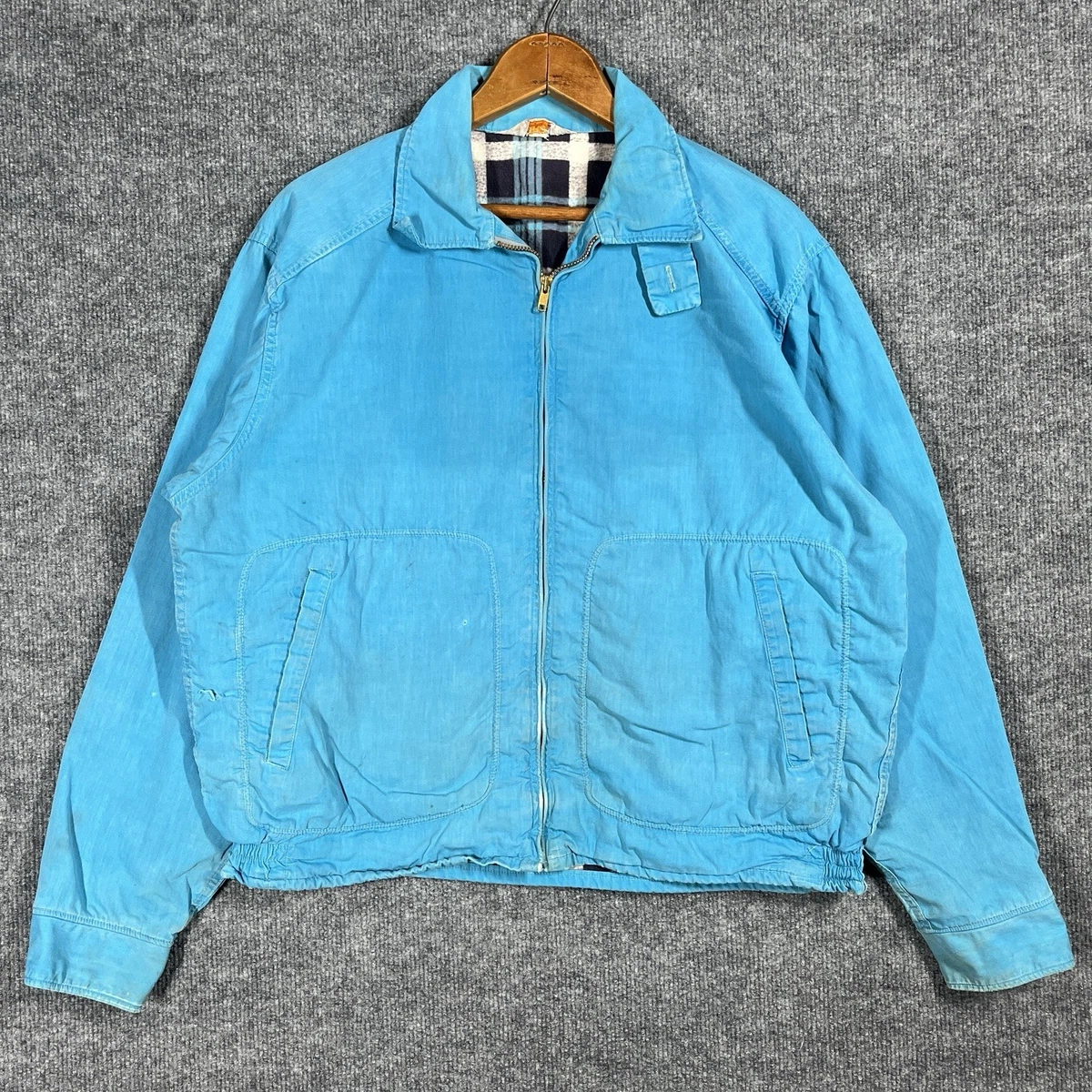 Cotton Blue 1950s Vintage Outerwear Coats & Jackets for Men for