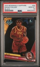 2023-24 Bowman U Chrome Sapphire Edition Isaiah Collier #96 Black /10 PSA 10