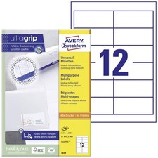 Avery Dennison Avery Zweckform 3659 Universal Labels 97 x 42.3 mm 100 Sheets Whi