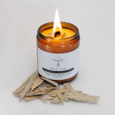 Euphoric Eucalyptus Organic Beeswax Candle