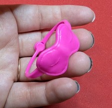 BARBIE SLEEP MASK BRIGHT PINK CLOSED EYES PLASTIC ONLY DOLL CLOTHES ACCESSORIES