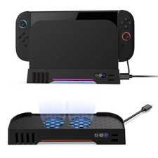 Host Base Cooling Fan w/ RGB For Switch 2 Game Console Accessories USB Charging