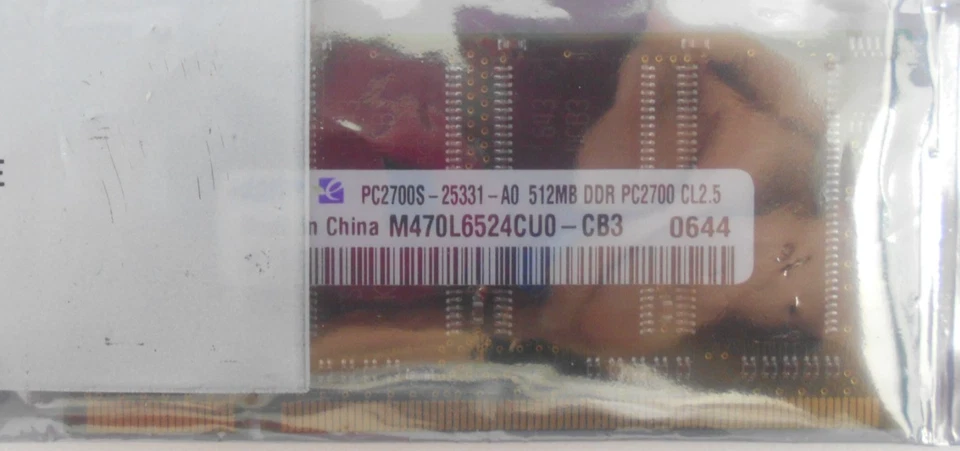 Crucial CT6464X335.K8TKY Memory Module 512MB 200-PIN SODIMM 64Mx64 DDR PC2700 - Image 3 of 3