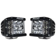 Rigid 262213 D-ss Pro Spot White Square Led Lights Pair Kit Set Black Aluminum