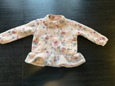 Gymboree Girls Floral Sherpa Half Zip Pullover 18-24 Months