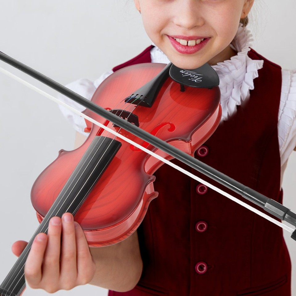 Children Violin Toy Simulated Violin with Strings and Bow Musical ...