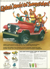1980 Jeep Cj-7 Laredo Lipton Iced Tea Lemon Tree Sweepstakes Vintage Print Ad 1980 Jeep Cj-7 Laredo Lipton Iced Tea Lemon Tree Sweepstakes Vintage Print Ad