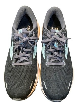 Brooks Ghost 15 Womens Running Shoes Size 10 B Black/Gray Neutral Cushion V Good