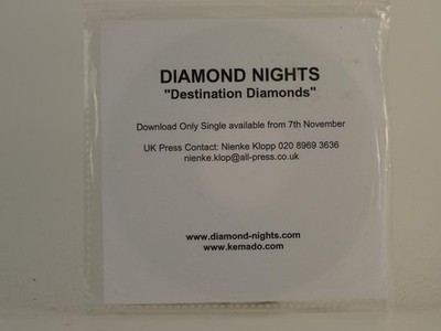 DIAMOND NIGHTS DESTINATION DIAMONDS (H1) 1 Track Promo CD Single including White