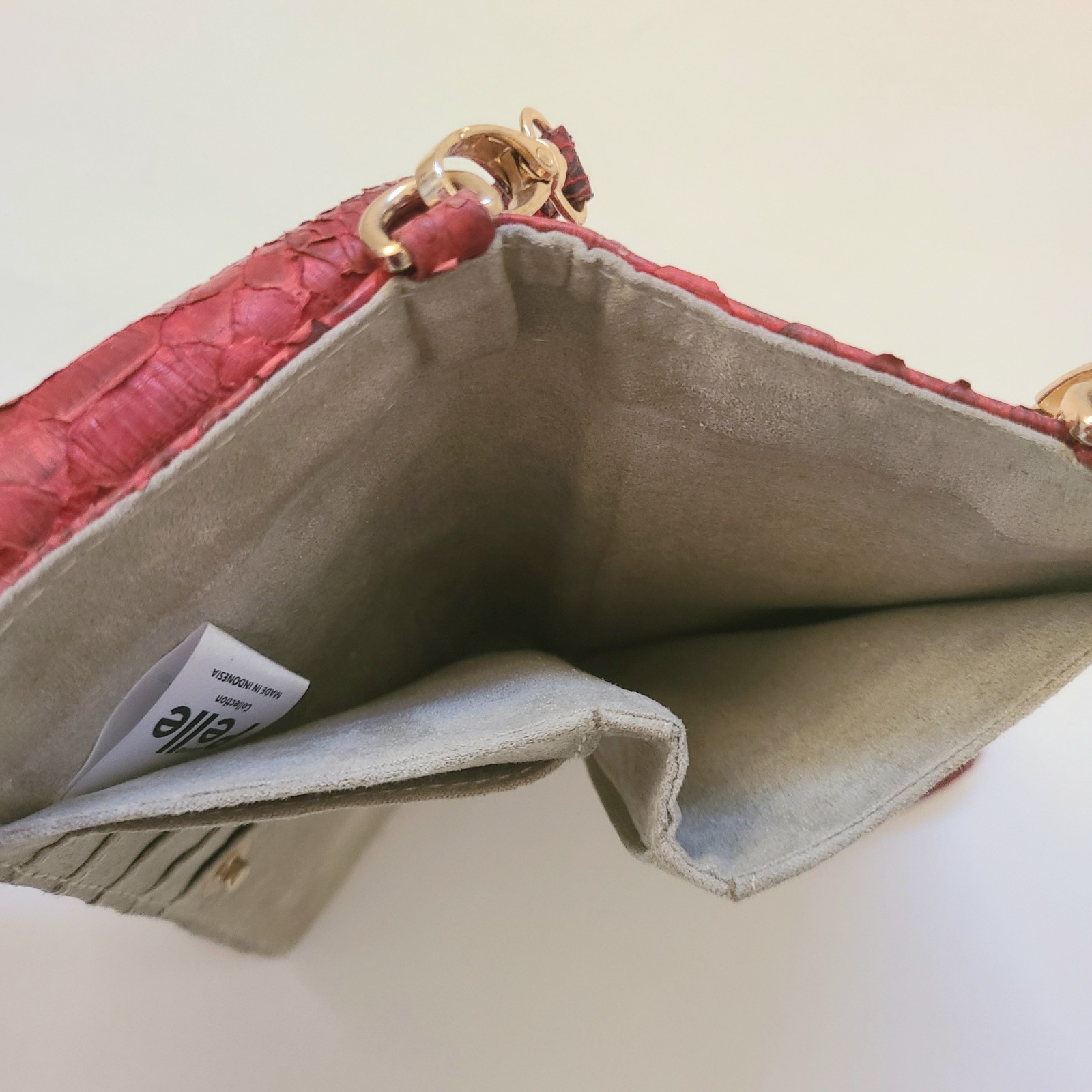 The Grand Pelle Red Python Leather Crossbody Wall… - image 5