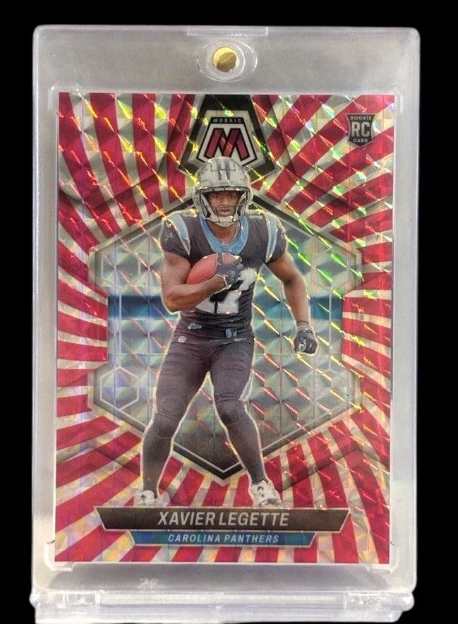2024 Panini Mosaic Xavier Legette #332 Pink Swirl FOTL PRIZM 04/13 Panthers SSP