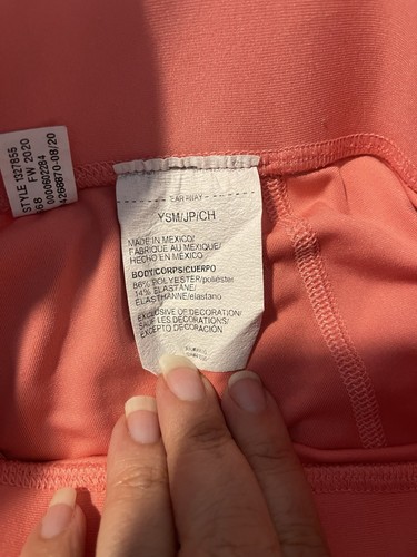 Youth Girls Size Small Under Armor 7/8 Coral Leggings - Picture 2 of 2