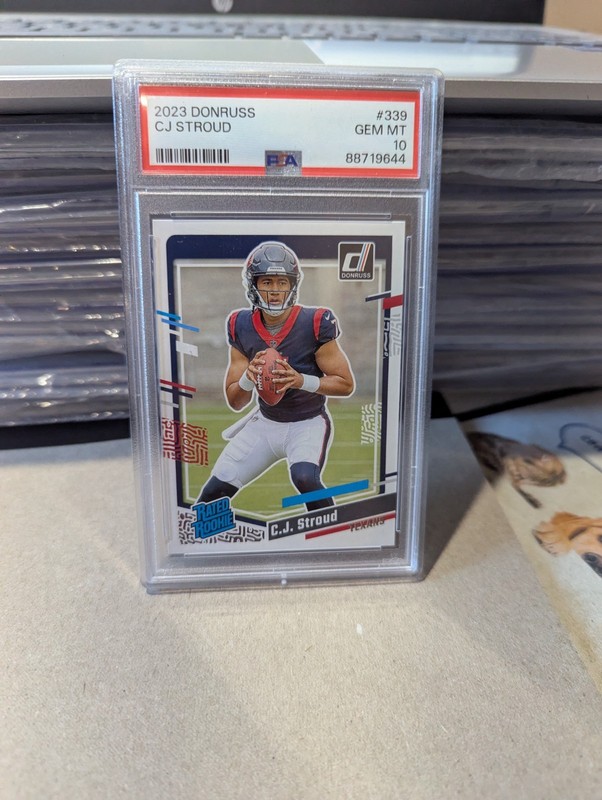 Panini 2023 Donruss Rated Rookie C.J. Stroud RC #339 Texans PSA 10