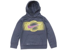 Nike Little Boy's Pullover Hooded Sweatshirt Sport Ball Dri-Fit Anthracite