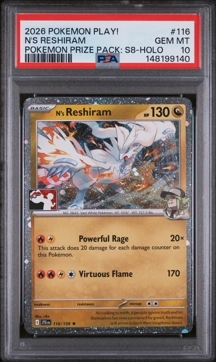 Reshiram Pokémon TCG Professional Sports Authenticator (PSA
