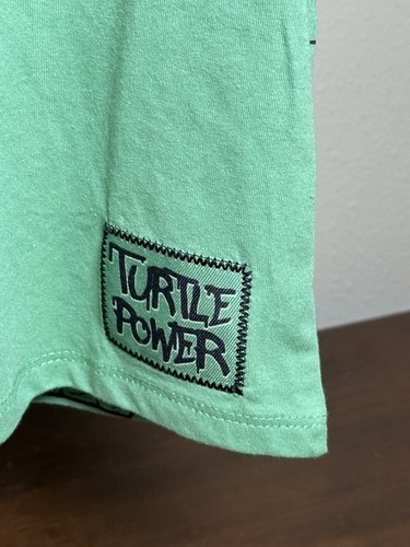 Teenage Mutant Ninja Turtles TMNT Boys Graphic T-Shirt Comic Panel Green Tee L N - Picture 4 of 5