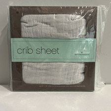 Aden  Anais 100 Organic Cotton Muslin Fitted Crib Sheet - Gray