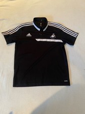 Adidas Swansea City AFC Polo Shirt Black White Men&rsquo;s XL