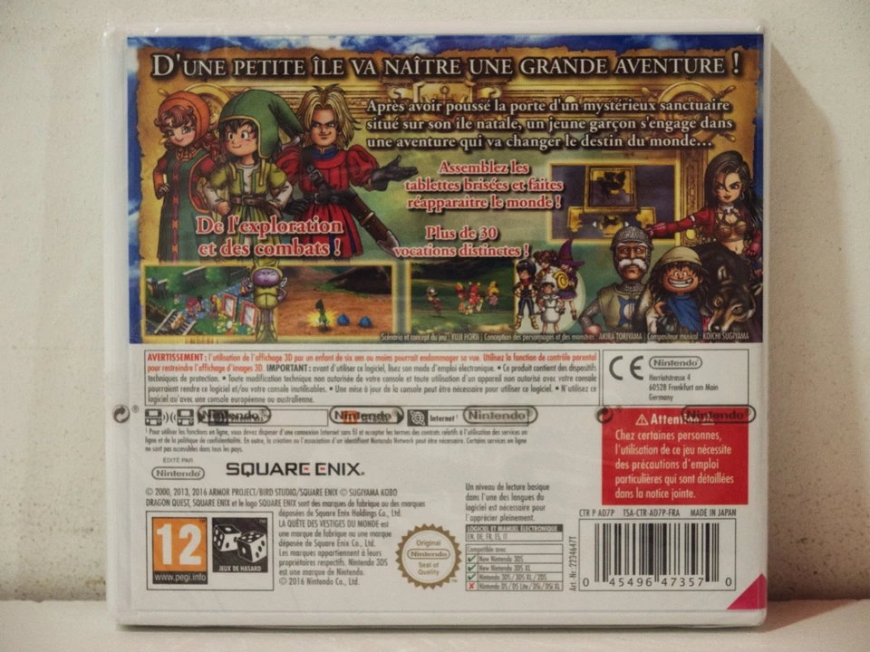 SQUARE ENIX Dragon Quest VII Ultimate Hits 3DS JAPAN NOT USED, photo 2 sur 5
