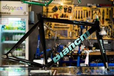Rare NOS Bianchi Super Pista Black Frame Set Track Bike Fixie 51cm