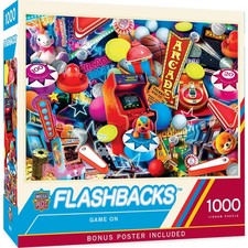 Game On Flashbacks 1000 Piece Jigsaw Puzzle MasterPieces New