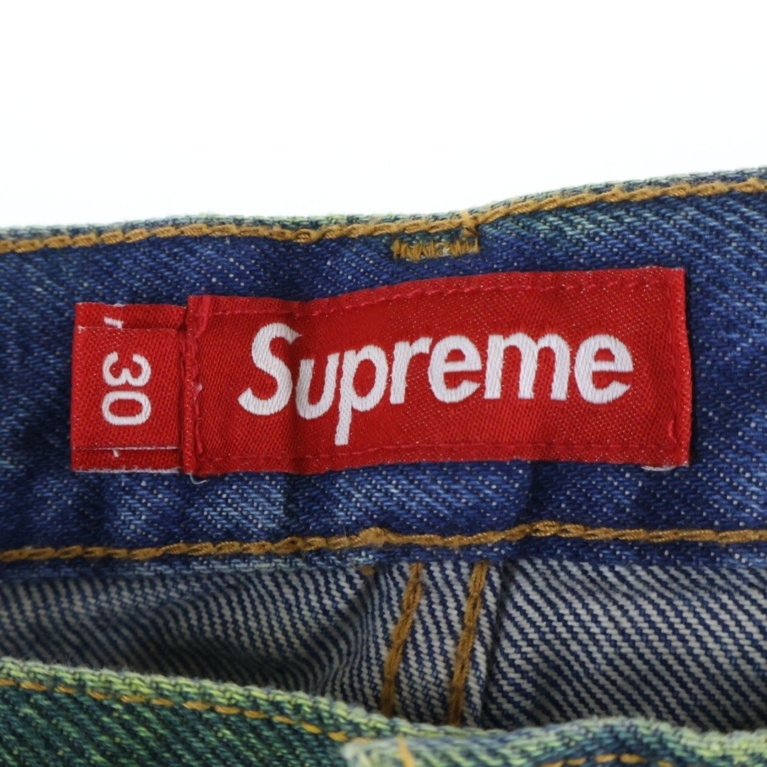 SUPREME 23aw Regular Jean Overspray Green Straight Denim Pants Used b5f63d683245 thumbnail 6