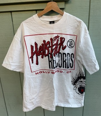 Hellstar Records Shirt Mens XL White Hollywood Music Graphic Tee T-Shirt