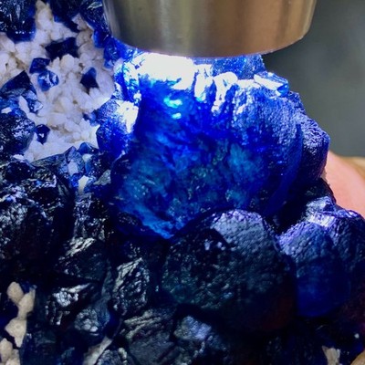289G Natural ''BlueBerry''Fluorite Cluster Crystal Mineral Specimen/Inner Mongol