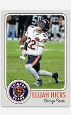 Elijah Hicks  Novelty Football Card! Chicago Bears